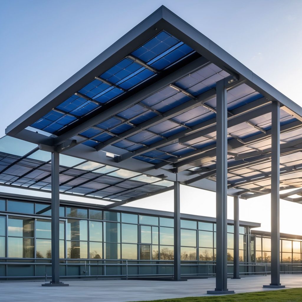 marquesina solar grande para colegios